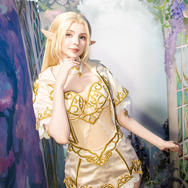 マジェスティック装備を纏うエルフ『リネージュII』/ソフィー(X:@PeachMilky_Cos)