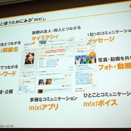 【CEDEC 2010】mixi、ソーシャルアプリはコミュニケーションツール