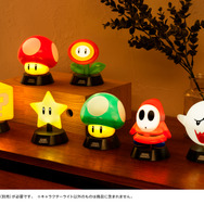 台座の「SUPER MARIO」ボタンで点灯！テレサのキャラクターライトがインテリアにぴったり