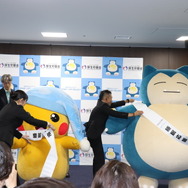ピカチュウ&カビゴンが厚生労働大臣に表敬訪問！『ポケモンスリープ』“睡眠応援大使”に就任―株ポケ・宇都宮COOも登壇