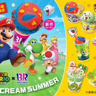 『スーパーマリオ』×「サーティワン」コラボに“スペシャルダブルカップ”が追加！オリジナルフレークシールの配布も