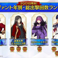 『FGO』サーヴァントたちの「総出撃回数ランキング」が納得しかない！2020年からは“あのキャスター”が首位を席巻