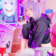 猫又おかゆ/ちろ(X:@suyamaaaaaa)、撮影:月原(X:@tukihara_lgk)