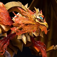 『遊戯王』ラー、オシリス、オベリスクの三幻神が究極の姿で降臨！エフェクトパーツやライトアップ機能搭載専用台座、記憶石版リモコンがセットで商品化