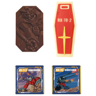「ガンダム」パッケージ＆チョコのデザインが特徴的！シャア専用ザクのヘッド型ケースや、ユニコーンガンダムの缶など全7商品
