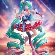 ツインテや衣装に散りばめられた星が綺麗！「初音ミク」エキスポ10周年記念イラストコンテストのキービジュアルフィギュアが再販
