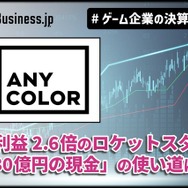 「にじさんじ」のANYCOLOR、営業利益2.6倍のロケットスタート―好調の裏で問われる「230億円の現金」の使い道【ゲーム企業の決算を読む】