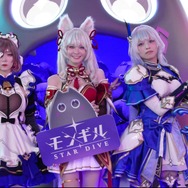 ネットマーブル新作アクションRPG『モンギル：STAR DIVE』ブースは魅力満載！巨大ニャンコやコスプレ、豊富なノベルティがお出迎え