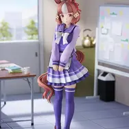 「ウマ娘 シングレ」より「ベルノライト」がトレセン学園制服姿で立体化！そっと見上げるような表情にキュンとする