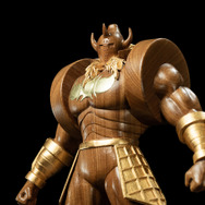 お値段約33万円!「キン肉マン」より「悪魔将軍」が木彫フィギュア化ー金箔と天然木で製作された贅沢仕様