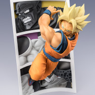 ドラゴンボールZより「スーパーサイヤ人孫悟空」が立体化!背景にはピッコロ大魔王、フリーザ、セルたち歴代の強敵をレリーフ台座で再現