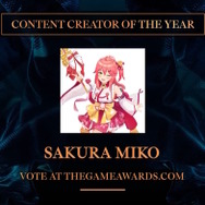 ホロライブ・さくらみこが「The Game Awards 2025」コンテンツクリエイター部門にノミネート！昨年の兎田ぺこらに続き、今度こそ受賞なるか