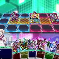 敵・味方それぞれに9個のマスがあり、この中を移動しながら攻撃などの各アクションを実行します