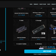 メモリだけでPC価格の4分の1…海外BTOショップが高騰と供給不足を受け「メモリ無し」オプションを提供開始