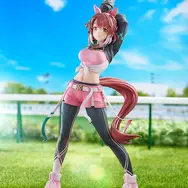 笑顔でストレッチ！『ウマ娘』勝負服姿の「ダンツフレーム」フィギュアが予約開始ー表情差し替えパーツにはウインクも