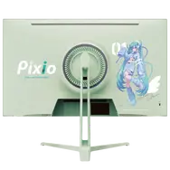 初音ミク仕様ゲーミングモニターが「pixio」から発売！ 上部に乗せて飾れるアクリルフィギュア付き