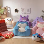 『ポケモン』のコダックが、もっちもちのソファになった！ 包み込まれるような座り心地に癒される