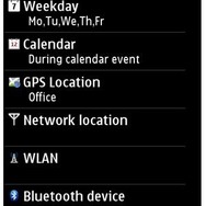 「Nokia Situations」の操作画面 「Nokia Situations」の操作画面