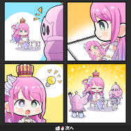 ホロライブ「姫森ルーナ」がピクセルパズルに挑む！『んなたんのピクセルプリンセス』Steamストア公開