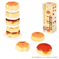 「ポムポムプリン」プリンを積み上げるバランスゲームが登場！ピースの表面は可愛いおかお、裏面にはおしりをデザイン