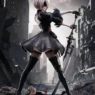 白の約定を携え佇む姿が美しい…！「ニーアオートマタ」より「2B(ヨルハ二号B型) 」1/4 スケールフィギュアが販売中【UPDATE】