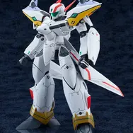 「マクロスダイナマイト7」より「VF-19P」がバトロイド形態でプラモデル化！同スケールの「熱気バサラ」とガンポッドが付属