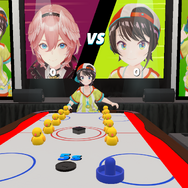 ホロライブ・宝鐘マリン、鷹嶺ルイら総勢8名とエアホッケー！マウスでも遊べるVRゲーム『Holo Hockey』がSteamにて配信開始