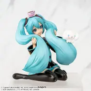 髪を持ち上げて…モフッ！「初音ミク×シナモロール‐もふっとVer.」フィギュアが可愛いープライズ向けに展開