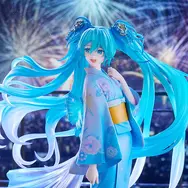「初音ミク」が花火&ドローンショーのメインビジュアルで立体化！クリアパーツ使用のツインテールと大きく広がる帯が幻想的