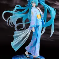 「初音ミク」が花火&ドローンショーのメインビジュアルで立体化！クリアパーツ使用のツインテールと大きく広がる帯が幻想的