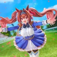 一番の笑顔！『ウマ娘』より「ダイワスカーレット」が、サポカイラストをもとに飛び込んでいくようなポージングで立体化
