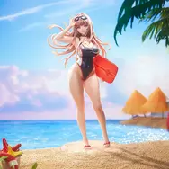 『勝利の女神：NIKKE』水着姿でバカンスを楽しむ「ラピ」フィギュアが再販！肉体美のコントラスト、風に吹かれる髪など細かに立体化