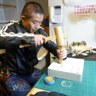 ストラップ製作シーン