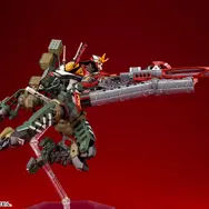 「エヴァンゲリオン新2号機α」1/400スケールプラモデルが再生産！三銃身ガトリング砲やナギナタほか、停止信号プラグなどオプション豊富