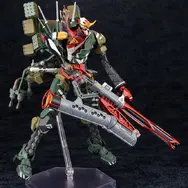 「エヴァンゲリオン新2号機α」1/400スケールプラモデルが再生産！三銃身ガトリング砲やナギナタほか、停止信号プラグなどオプション豊富