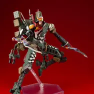「エヴァンゲリオン新2号機α」1/400スケールプラモデルが再生産！三銃身ガトリング砲やナギナタほか、停止信号プラグなどオプション豊富