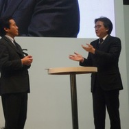 【Nintendo World 2011】岩田社長が助っ人で登場『nintendogs + cats』ステージプレゼン、新要素を訊く