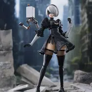 チラ見えする太もも…！アニメ『ニーア オートマタ』より「2B」の可動フィギュアが再販―ウィルス汚染顔や白の契約など付属パーツも豊富