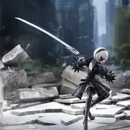 チラ見えする太もも…！アニメ『ニーア オートマタ』より「2B」の可動フィギュアが再販―ウィルス汚染顔や白の契約など付属パーツも豊富