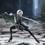 チラ見えする太もも…！アニメ『ニーア オートマタ』より「2B」の可動フィギュアが再販―ウィルス汚染顔や白の契約など付属パーツも豊富