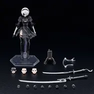チラ見えする太もも…！アニメ『ニーア オートマタ』より「2B」の可動フィギュアが再販―ウィルス汚染顔や白の契約など付属パーツも豊富