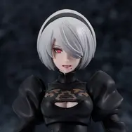 チラ見えする太もも…！アニメ『ニーア オートマタ』より「2B」の可動フィギュアが再販―ウィルス汚染顔や白の契約など付属パーツも豊富