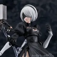 チラ見えする太もも…！アニメ『ニーア オートマタ』より「2B」の可動フィギュアが再販―ウィルス汚染顔や白の契約など付属パーツも豊富