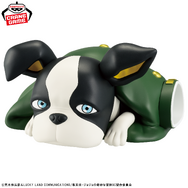 「ジョジョ第3部」花京院の制服でくつろぐ「イギー」が可愛い！約18cmのビックサイズ、オリジナルデザインのソフビフィギュアがプライズ展開