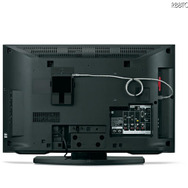 テレビ背面への取り付け例（写真はサンプルTV）