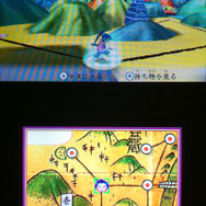 上下の画面で見易いマップ。遠くの山にも城が…