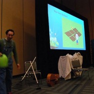 じょうろで水をまくと仮想の畑にも水やりが行われる