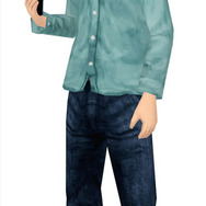 主人公ほか、3Dモデルはよりイラストに近い雰囲気に