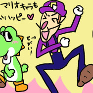 もちろんメインはマリオキャラクターたち。ワルイージは『マリオテニス64』で生まれたキャラでしたよね(感慨深い)
