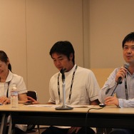 右から松隈浩之氏(九州大学)、梶原治朗氏(長尾病院)、東浩子氏(長尾病院)
